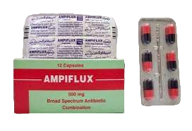 Ampiflux 500 mg 12 Capsules#