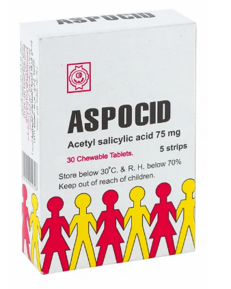 Aspocid Pediatric 75mg 30 chewable tab *