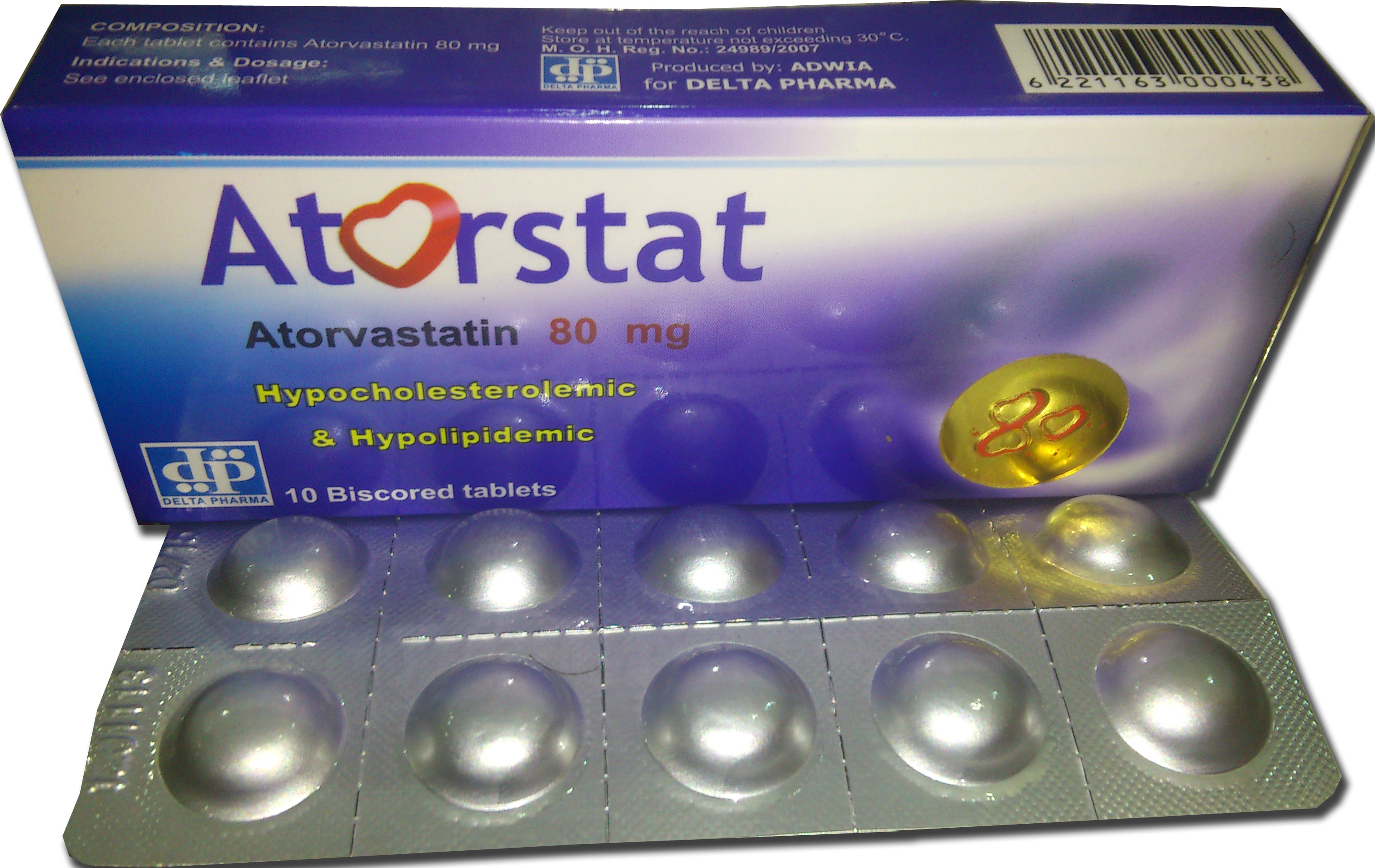 Atorstat 80 mg 10 tablets *