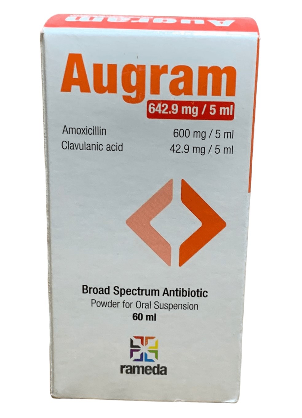 Augram 642.9 mg/5 ml Powder For Oral Suspension 60 ml *