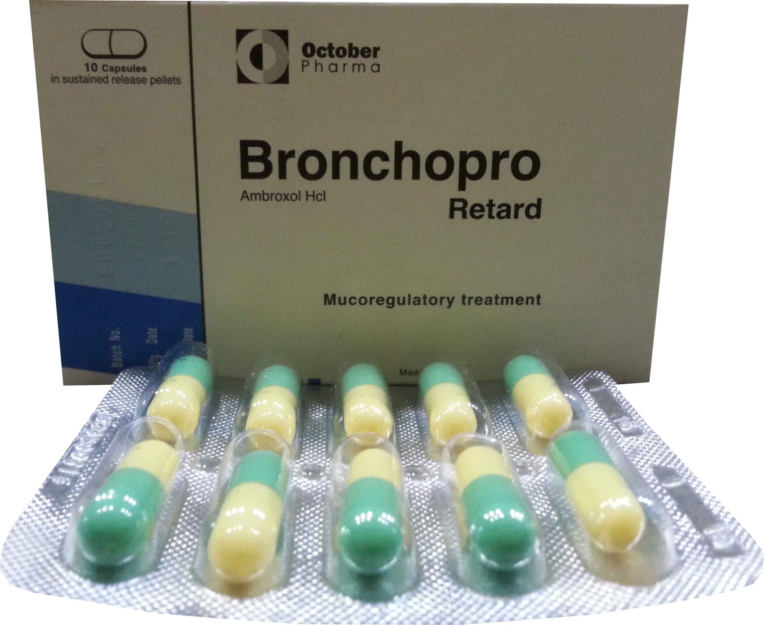 Bronchopro retard 75 mg 10 capsules