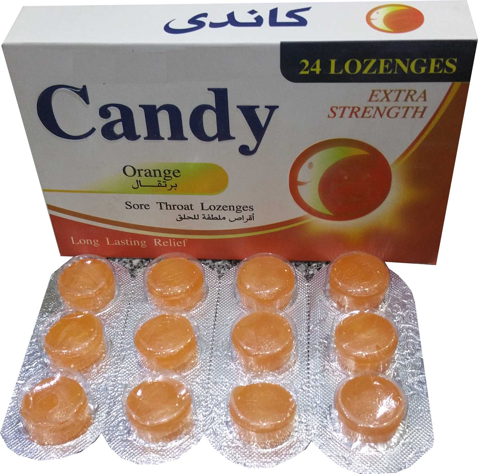 Candy 12 lozenges Orange #