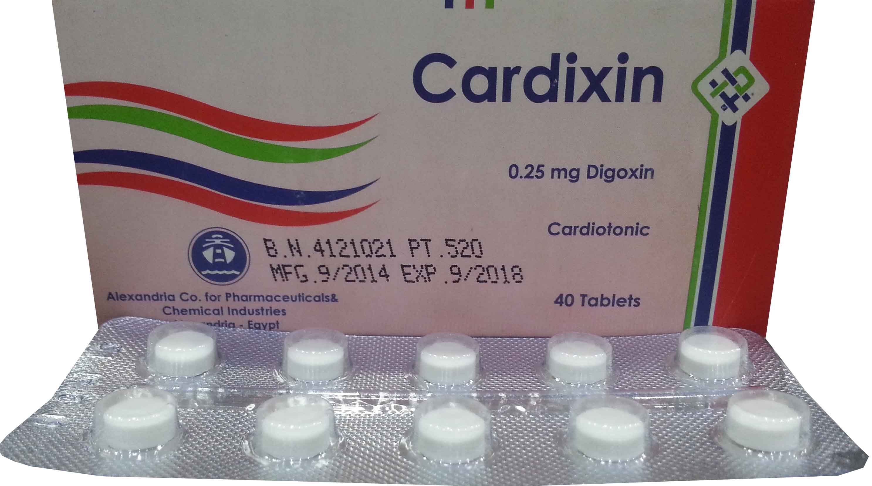 Cardixin 0.25 mg 40 tablets#